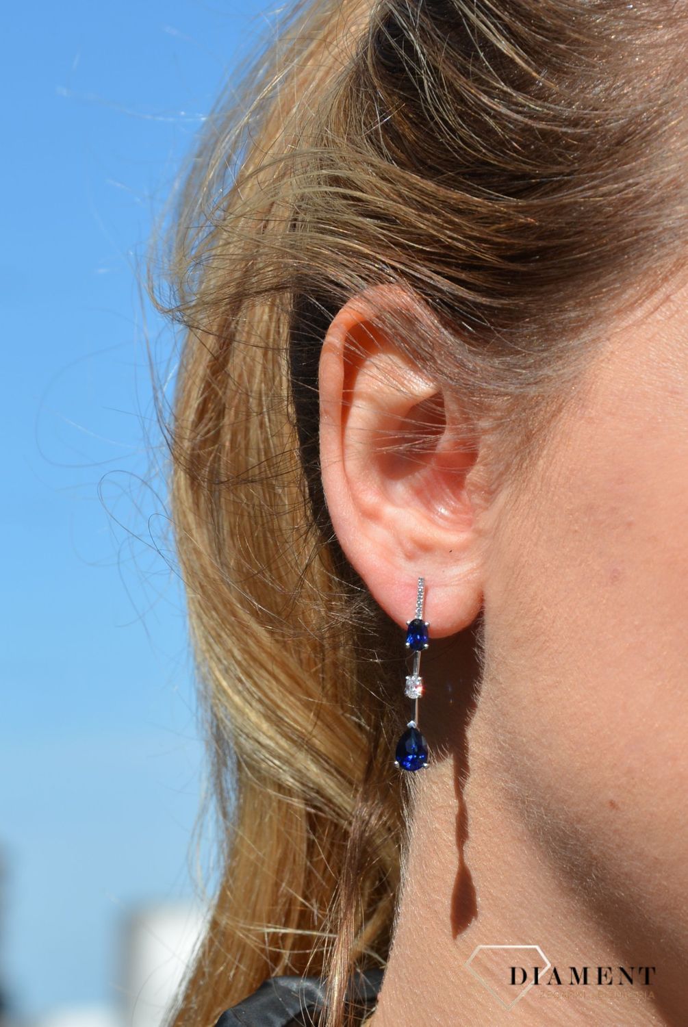 Kolczyki długie z srebrna Dall'Acqua. Kolczyki srebrne w Sklepie z Biżuterią zegarki-diament.pl.Piękna i Elegancka Kolczyki dla Kobiet.Prawdziwe Srebro.11.jpg